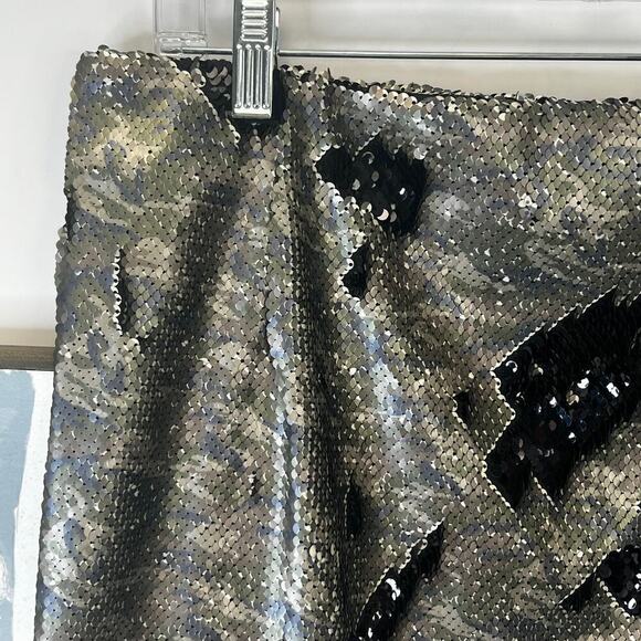 Free People FP One Sequin Camo Mini Skirt NWT SZ 12 - Picture 6 of 13